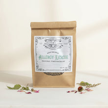 Load image into Gallery viewer, Kraft paper bag with 'Allergy Rescue' label on a white background