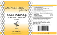 Load image into Gallery viewer, Mickelberry Gardens HONEY PROPOLIS THROAT SPRAY