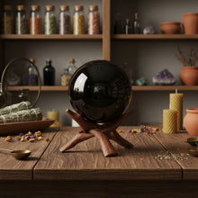 Load image into Gallery viewer, Wood tripod Sphere stand
