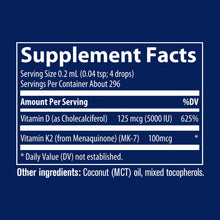 Load image into Gallery viewer, Trace Minerals Liquid Vit D3-K2
